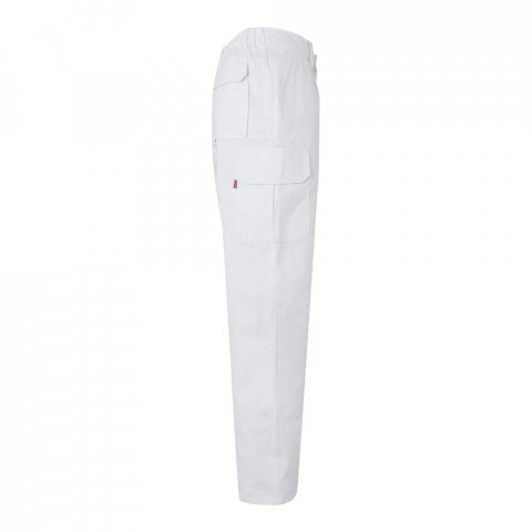 VL MABON. Pantaloni din twill cu mai multe buzunare (200g/m&sup2;), din bumbac (35%) și poliester (65%) - Alb