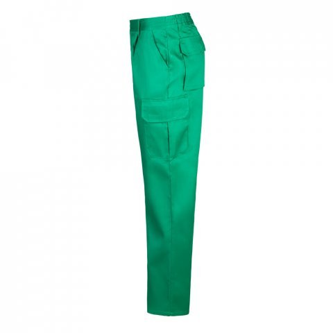 VL MABON. Pantaloni din twill cu mai multe buzunare (200g/m&sup2;), din bumbac (35%) și poliester (65%) - Verde