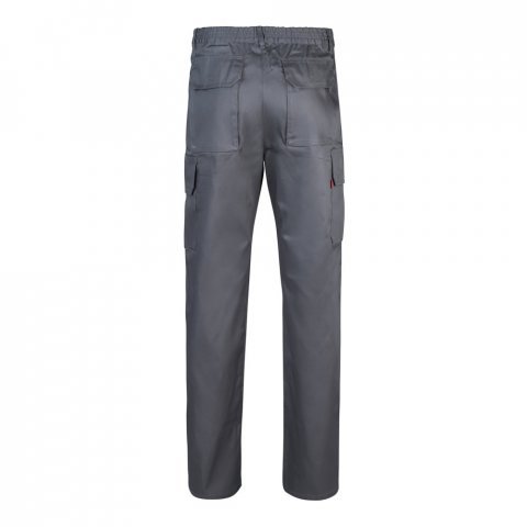 VL MABON. Pantaloni din twill cu mai multe buzunare (200g/m&sup2;), din bumbac (35%) și poliester (65%) - Gri