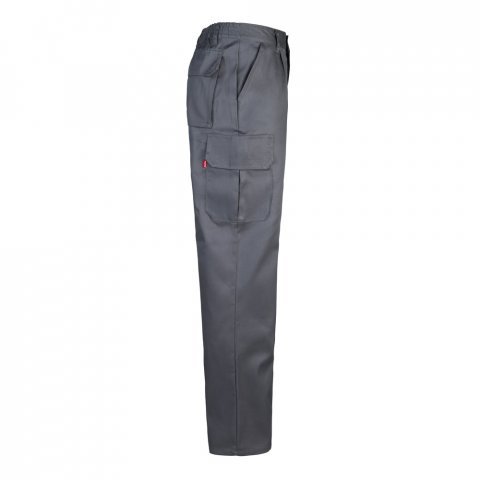 VL MABON. Pantaloni din twill cu mai multe buzunare (200g/m&sup2;), din bumbac (35%) și poliester (65%) - Gri