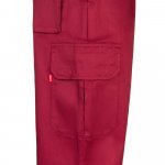 VL MABON. Pantaloni din twill cu mai multe buzunare (200g/m&sup2;), din bumbac (35%) și poliester (65%) - Burgundia