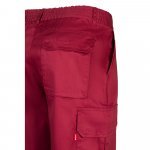 VL MABON. Pantaloni din twill cu mai multe buzunare (200g/m&sup2;), din bumbac (35%) și poliester (65%) - Burgundia
