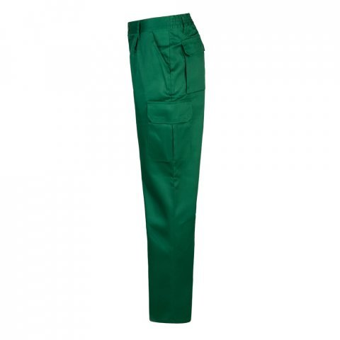 VL MABON. Pantaloni din twill cu mai multe buzunare (200g/m&sup2;), din bumbac (35%) și poliester (65%) - Verde inchis