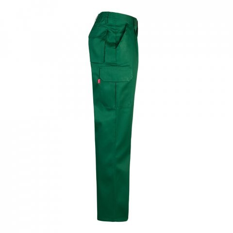 VL MABON. Pantaloni din twill cu mai multe buzunare (200g/m&sup2;), din bumbac (35%) și poliester (65%) - Verde inchis