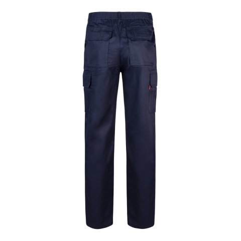 VL MABON. Pantaloni din twill cu mai multe buzunare (200g/m&sup2;), din bumbac (35%) și poliester (65%) - Albastru marin