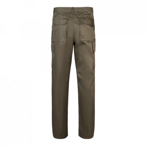 VL MABON. Pantaloni din twill cu mai multe buzunare (200g/m&sup2;), din bumbac (35%) și poliester (65%) - Verde armată