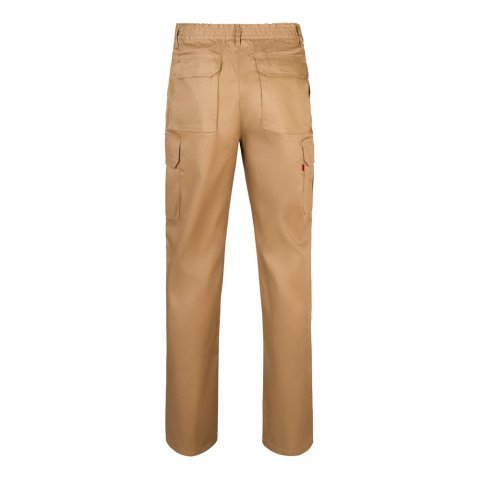 VL MABON. Pantaloni din twill cu mai multe buzunare (200g/m&sup2;), din bumbac (35%) și poliester (65%) - Natural