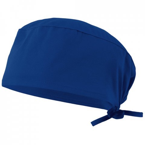VL ENLIL. Gorro de sarja sanit&aacute;rio (190g/m&sup2;), em algod&atilde;o (35%) e poli&eacute;ster (65%) - Azul royal
