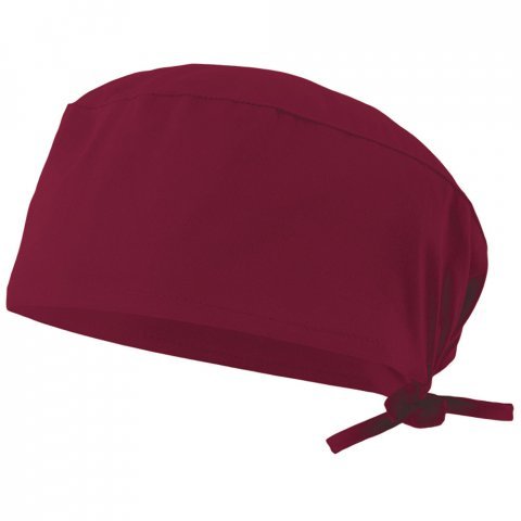 VL ENLIL. Gorro de sarja sanit&aacute;rio (190g/m&sup2;), em algod&atilde;o (35%) e poli&eacute;ster (65%) - Bordeaux