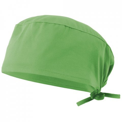 VL ENLIL. Gorro de sarja sanit&aacute;rio (190g/m&sup2;), em algod&atilde;o (35%) e poli&eacute;ster (65%) - Verde lima