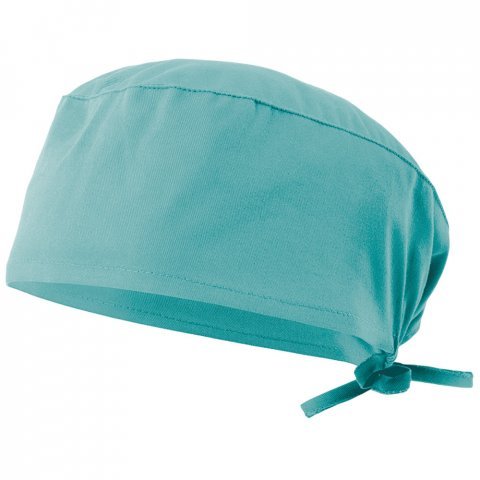 VL ENLIL. Gorro de sarja sanit&aacute;rio (190g/m&sup2;), em algod&atilde;o (35%) e poli&eacute;ster (65%) - Azul turquesa