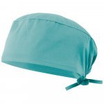 VL ENLIL. Gorro de sarja sanit&aacute;rio (190g/m&sup2;), em algod&atilde;o (35%) e poli&eacute;ster (65%) - Azul turquesa