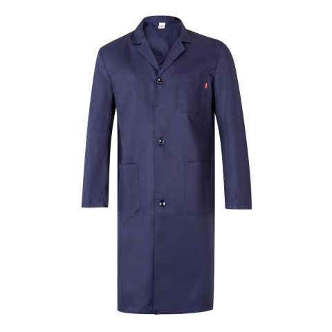 VL DANU. Bata de sarja (175g/m&sup2;), em algod&atilde;o (35%) e poli&eacute;ster (65%) - Azul