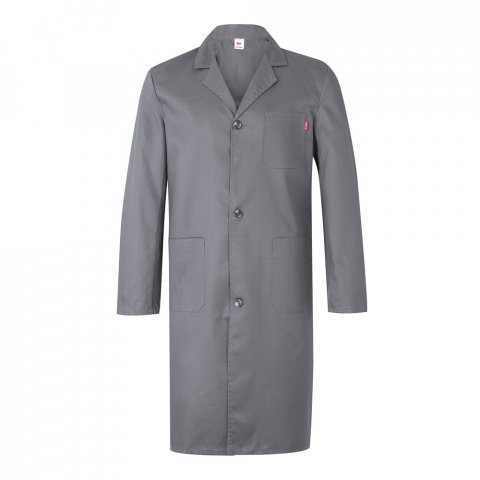 VL DANU. Bata de sarja (175g/m&sup2;), em algod&atilde;o (35%) e poli&eacute;ster (65%) - Cinzento