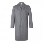 VL DANU. Bata de sarja (175g/m&sup2;), em algod&atilde;o (35%) e poli&eacute;ster (65%) - Cinzento