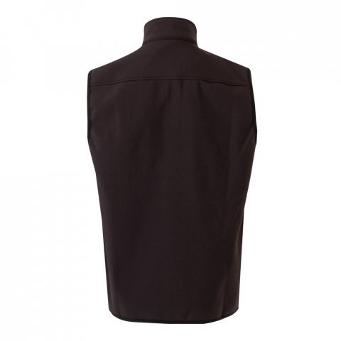 VL VARUNA. Softshell vest (280g/m&sup2;), met polaire voering, van polyester (94%) en elastaan (6%) - Zwart