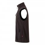 VL VARUNA. Softshell vest (280g/m&sup2;), met polaire voering, van polyester (94%) en elastaan (6%) - Zwart