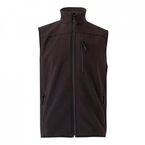 VL VARUNA. Softshell vest (280g/m&sup2;), met polaire voering, van polyester (94%) en elastaan (6%) - Zwart