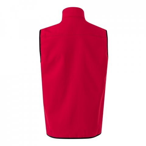 VL VARUNA. Softshell vest (280g/m&sup2;), met polaire voering, van polyester (94%) en elastaan (6%) - Rood