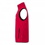 VL VARUNA. Softshell vest (280g/m&sup2;), met polaire voering, van polyester (94%) en elastaan (6%) - Rood