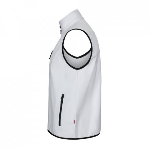 VL VARUNA. Softshell vest (280g/m&sup2;), met polaire voering, van polyester (94%) en elastaan (6%) - Wit
