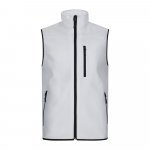 VL VARUNA. Softshell vest (280g/m&sup2;), met polaire voering, van polyester (94%) en elastaan (6%) - Wit