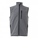 VL VARUNA. Softshell vest (280g/m&sup2;), met polaire voering, van polyester (94%) en elastaan (6%) - Grijs