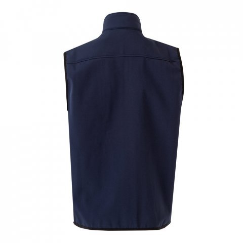 VL VARUNA. Softshell vest (280g/m&sup2;), met polaire voering, van polyester (94%) en elastaan (6%) - Marineblauw