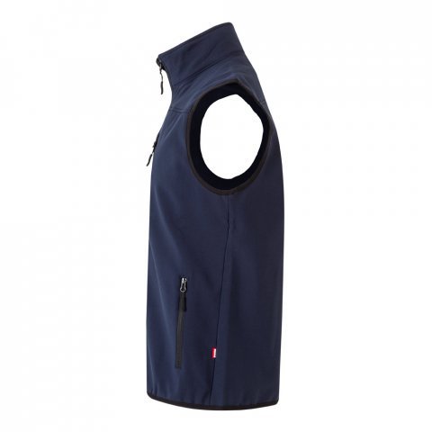 VL VARUNA. Softshell vest (280g/m&sup2;), met polaire voering, van polyester (94%) en elastaan (6%) - Marineblauw