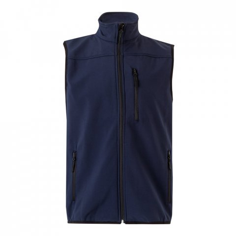 VL VARUNA. Softshell vest (280g/m&sup2;), met polaire voering, van polyester (94%) en elastaan (6%) - Marineblauw