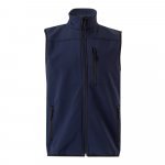 VL VARUNA. Softshell vest (280g/m&sup2;), met polaire voering, van polyester (94%) en elastaan (6%) - Marineblauw