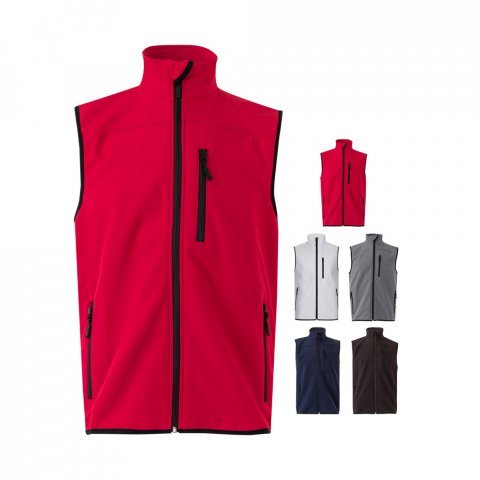VL VARUNA. Softshell vest (280g/m&sup2;), met polaire voering, van polyester (94%) en elastaan (6%)