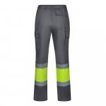 VL ARTEMIS. Pantaloni &icirc;n două tonuri, din twill (190g/m&sup2;), bumbac (20%) și poliester (80%) - Gri/Galben