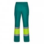 VL ARTEMIS. Pantaloni &icirc;n două tonuri, din twill (190g/m&sup2;), bumbac (20%) și poliester (80%) - Verde/Galben