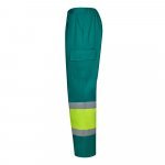 VL ARTEMIS. Pantaloni &icirc;n două tonuri, din twill (190g/m&sup2;), bumbac (20%) și poliester (80%) - Verde/Galben