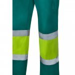 VL ARTEMIS. Pantaloni &icirc;n două tonuri, din twill (190g/m&sup2;), bumbac (20%) și poliester (80%) - Verde/Galben