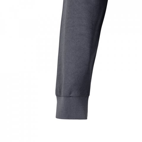 VL PLUTO LARGE. Polo bicolor piqu&eacute; (150g/m&sup2;) de manga comprida, em algod&atilde;o (55%) e  poli&eacute;ster (45%) - Cinzento/Amarelo