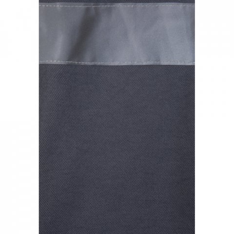 VL PLUTO LARGE. Polo bicolor piqu&eacute; (150g/m&sup2;) de manga comprida, em algod&atilde;o (55%) e  poli&eacute;ster (45%) - Cinzento/Amarelo