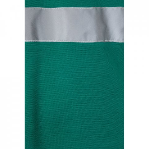 VL PLUTO LARGE. Polo bicolor piqu&eacute; (150g/m&sup2;) de manga comprida, em algod&atilde;o (55%) e  poli&eacute;ster (45%) - Verde/Amarelo