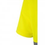 VL FORTUNA. Polo Bird-eye (140g/m&sup2;) &agrave; manches courtes, en polyester (100%) - Bleu marine/Jaune