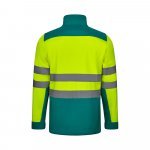 VL HESTIA. Casaco bicolor soft shell (280g/m&sup2;), em poli&eacute;ster (96%) e elastano (4%) - Verde/Amarelo