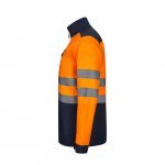 VL HESTIA. Casaco bicolor soft shell (280g/m&sup2;), em poli&eacute;ster (96%) e elastano (4%) - Azul marinho/Laranja