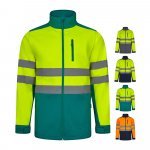 VL HESTIA. Casaco bicolor soft shell (280g/m&sup2;), em poli&eacute;ster (96%) e elastano (4%)