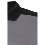 VL VELES. Polo piqu&eacute; bicolore stretch (200g/m&sup2;), manches courtes, en polyester (96%) et &eacute;lasthanne (4%) - Gris