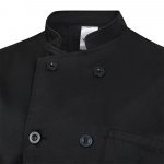 VL BACO. Kuhinjska bluza dugih rukava (190 g/m&sup2;) - Crna