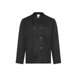 VL BACO. Kuhinjska bluza dugih rukava (190 g/m&sup2;) - Crna