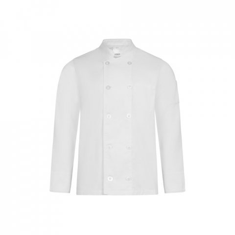 VL BACO. Kuhinjska bluza dugih rukava (190 g/m&sup2;) - Bela