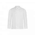 VL BACO. Kuhinjska bluza dugih rukava (190 g/m&sup2;) - Bela