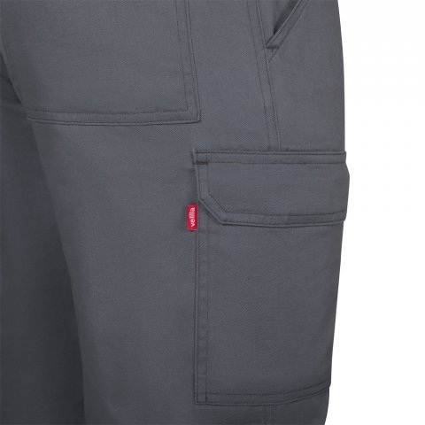 VL HERMES. Multi-pocket twill broek (190 g/m&sup2;) - Grijs