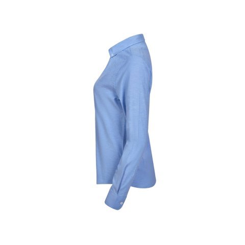 VL PRITHVI WOMEN. Cămașă Oxford (180 g/m&sup2;) pentru femei, confecționată din bumbac (50%), poliester (45%) și elastan (5%) - Albastru